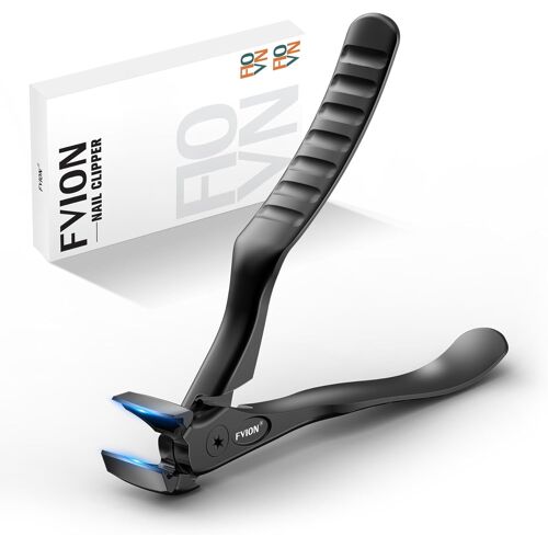 Kalanka-Ergonomique Coupe Ongle Pied Pour Personnes Âgées ¿ Coupe-Ongles Tête Inclinée Pour Ongles Épais, Précise Large Ouverture Coupe De Mâchoire ¿ Noir 
