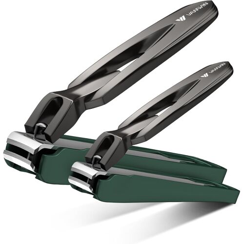 Kalanka-Coupe-Ongles Pour Hommes Avec Récupérateur, Lot De 2 Grands Et Petits Coupe Ongle Pour Ongles Des Mains Et Des Pieds Solides En Acier Inoxydable Pour Hommes Et Femmes 
