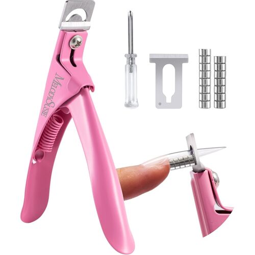 Kalanka-Coupe-Ongles Professionnel En Acier Inoxydable, Coupe Capsule Pour Les Ongles Acryliques Et Faux Ongle, Outil De Manucure Pour Salon Et Maison. (Rose) 