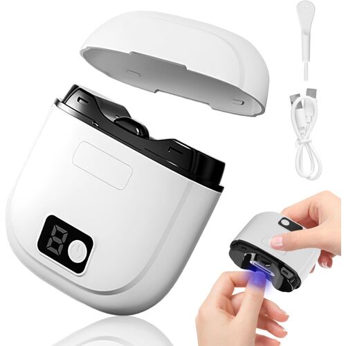 Kalanka-Coupe Ongle Electrique, Rechargeable Usb Coupe-Ongles Automatique Avec 3 Vitesses, Coupe Et Meulage Automatiques, Lumière Led, Rangement Automatique, Pour Bébés, Adultes, Personnes Âgées 
