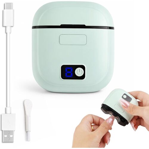 Kalanka-Coupe Ongle Electrique, Lime À Ongles Automatique 2-En-1 Avec Éclairage Led, 3 Vitesses, Faible Bruit Avec Lumière, Portable Coupe-Ongles Électrique, Pour Adultes Bébés Personnes Âgées, Vert 