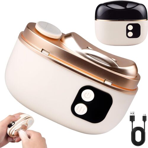 Kalanka-Coupe Ongle Electrique 3 En 1, Coupe-Ongles Électrique Automatique Avec Lumière Led Et Rangement Automatique, Portable Lime A Ongle Electrique Avec 2 Vitesses, Rechargeable Usb (A) 
