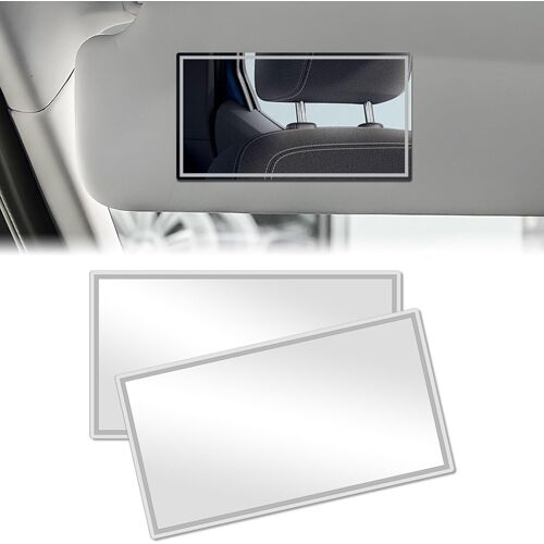 Kalanka-Miroir De Courtoisie De Voiture, 2 Pcs Petit Miroir De Maquillage De Voiture,Miroir Pare Soleil Voiture,Miroir De Maquillage Autocollant,Miroir Hd Pour Voitures Et Aux Salles De Bains(110*65m 