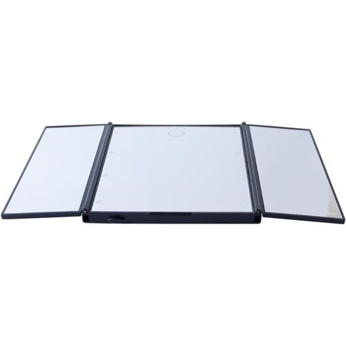 Kalanka-Miroir De Courtoisie À Trois Volets Interrupteur Tactile Pour Régler La Luminosité, Miroir De Maquillage À Double Alimentation 