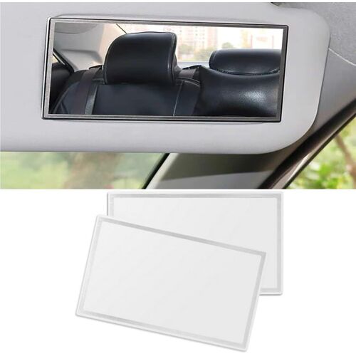 Kalanka-Lot De 2 Miroirs À Coller Pour Pare-Soleil De Voiture, 15 X 8 Cm, Miroir De Maquillage Hd, Miroir De Maquillage Universel, Pare-Soleil Intérieur Avec Miroir Adhésif
