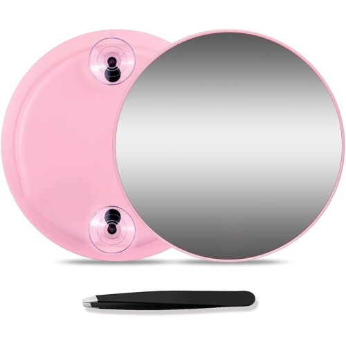 Kalanka-Miroir Grossissant X 40, Petit Miroir Grossissant Avec Ventouses Et Pinces, Pour Un Maquillage Précis Et Une Épilation Des Sourcils 3,5 Pouces 