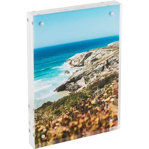 KALANKA-46972 Cadre photo magnétique en verre acrylique | 10 x 15 cm | Transparent