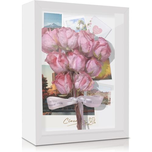 KALANKA-Cadre photo 3D, profond, à remplir, format A4, pour objets 3D, à remplir, en bois profond, boîte d'ombre pour souvenirs