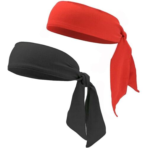 Kalanka-2 Pièces Bandeau De Sport Pour Bandeaux Homme Femme Bandeau De Sport Sweatband Humidité Wicking Hairband Pour Tennis, Course, Vélo, Yoga, Basket-Ball Performance Wicking Extensible Et Humide