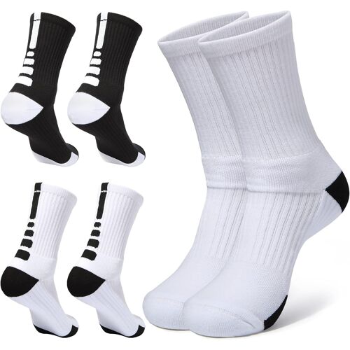 Kalanka-Chaussettes De Basketball Pour Hommes, Chaussettes De Compression Athlétiques Mi-Mollet Pour Le Basketball Et La Course - Taille Unique