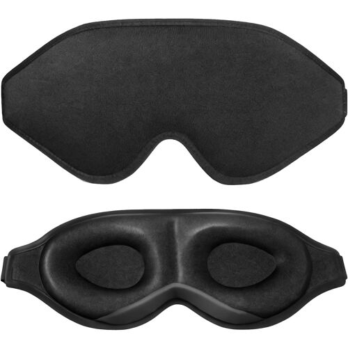 Kalanka-Masque Sommeil, Masque De Nuit 3d En Mousse À Mémoire Cache Yeux Pour Dormir Confortable Léger Et Respirant Pour Voyages Et Sommeil Profond, Noir 