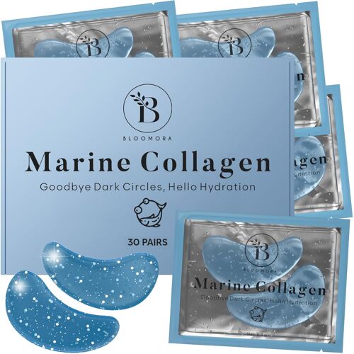 Kalanka-Patch Yeux Anti Cernes - Masque Yeux Avec Collagène Marin Et Acide Hyaluronique - Patch Anti Cernes Yeux - Anti Poche Sous Les Yeux - Eye Mask Pour L'hydratation (30 Paires) 