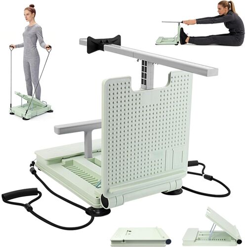 Kalanka-3-En-1 Planche Inclinée, Planche D'étirement & Coussin Pour Squats, 14 Niveaux De Réglage, Avec Bandes De Résistance, Pour Galbage Des Jambes & Étirements, Capacité De Charge 200 Kg