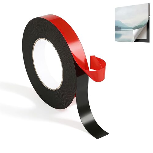 Kalanka-Ruban Adhésif Double Face Extra Fort, Mousse Acrylique Imperméable Résistant À La Température Pour Décoration Maison/Bureau/Voiture Et Fixation Bande Led (Haute Viscosité, Aucun Résidu) (S)