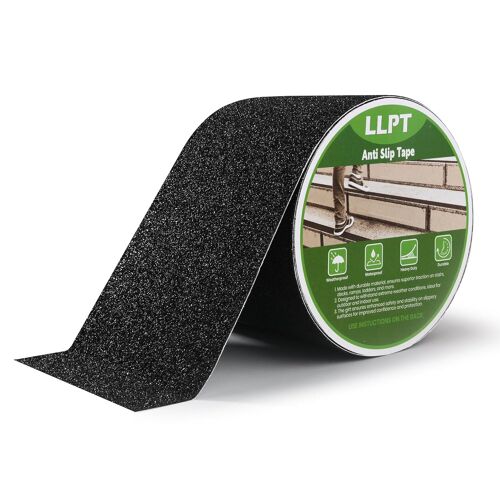 KALANKA-Grip Tape | Ruban Antidérapant Résistant | pour Escaliers Étanche Intérieur Extérieur | Bandes de Traction Antidérapantes | pour Marches Escaliers Bateaux Rampes (ASB450) | Noir | 101mm x 5m