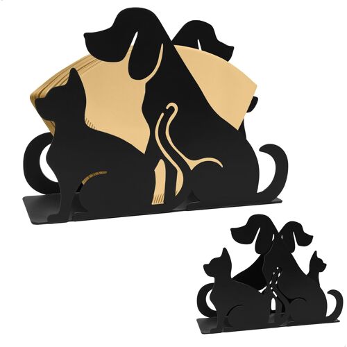 Kalanka-Support Filtre À Café, Porte Papier Filtro À Cafe, Rangement Pour Papier Filtrant À Café, Support Filtres À Cafe Pour Café Hôtel Bar Maison, Conception Debout, Métal, Noir