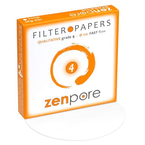 Kalanka-Papier Filtre De Laboratoire De 11 Cm, Grade Qualitatif Standard 4 - Débit Rapide 110 Mm (100 Disques)