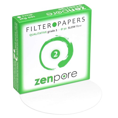 Kalanka-Papier Filtre De Laboratoire De 9 Cm, Niveau Qualitatif Standard 2 - Débit Lent 90 Mm (100 Disques)