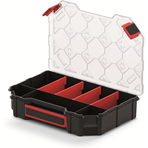 KALANKA-Boîte de rangement 12¿ pour accessoires et petites pièces - 284 x 195 x 60 mm - Boîte à vis avec 8 compartiments de rangement - Boîte de tri - Made in EU