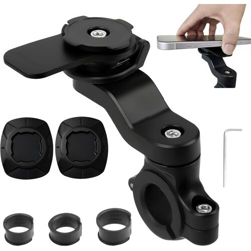 Kalanka-Universel Handlebar Mount Support De Téléphone Portable Amovible Pour Vélo, Support Smartphone Pour Guidon De Moto, Attache Telephone Moto, Rotatif À 360° Pour Guidon De Vélo,Trottinette,Quad