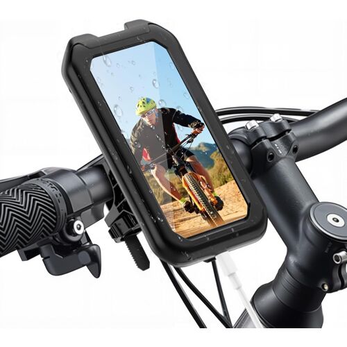 Kalanka-Support Telephone Moto Étanche Universel Support Téléphone Vélo Moto Scooter 360° Rotation Anti-Vibration Porte Smartphone Scooter Avec Écran Tactile Vtt Support Guidon Pour 5,5-7,0 Pouces Sm