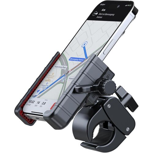 Kalanka-Support De Téléphone Pour Vélo, Moto, Guidon De Vélo, Vtt, Scooter, Clip De Téléphone Avec Une Seule Main Pour Iphone Samsung 4,5-7"", Rotation À 360°