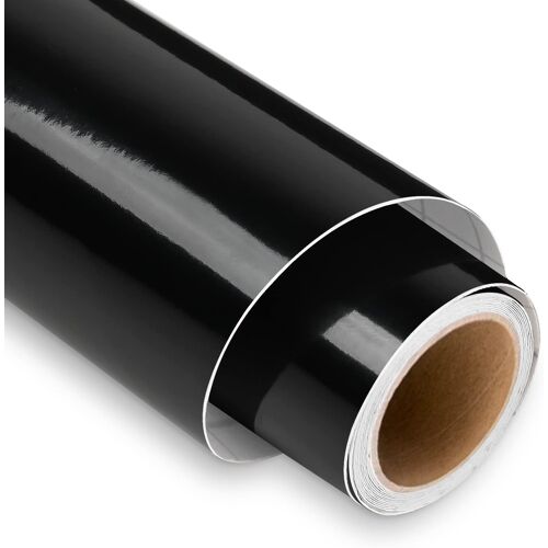 Kalanka-Vinyle Adhésif Noir Brillant, 30 X 152,5 Cm Vinilo Adhesivo Permanente Pour Cricut, Silhouette Cameo, Vinyle Permanent Pour Cadeaux De Bricolage, Mug