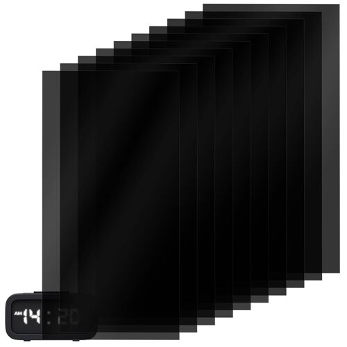 Kalanka-Lot De 10 Feuilles De Film Teinté Autocollant Pour Variateur D'intensité Led - 20 X 10 Cm - 50 % Découpable - Noir - Pour Réveil, Moniteurs, Lampes Led