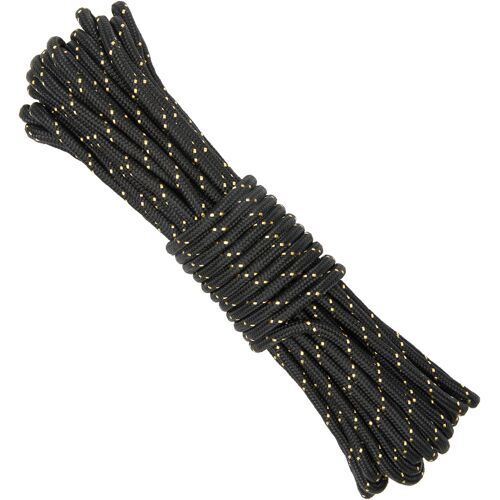 Kalanka-Paracorde 8mm Noir, 20m Corde En Nylon Épaisseur Pour Bateau Gonflable, Linge, D'auvent, Pour Attacher Le Jardin, Projets D'artisanat, Camping En Plein Air