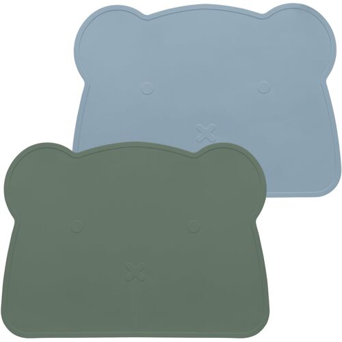 Kalanka-Set De Table Pour Enfant Et Bébé - En Silicone - Lavable - Antidérapant - Sans Bpa - Anti-Taches - Pour Enfants Et Tout-Petits (Bleu Vif, Jaune)