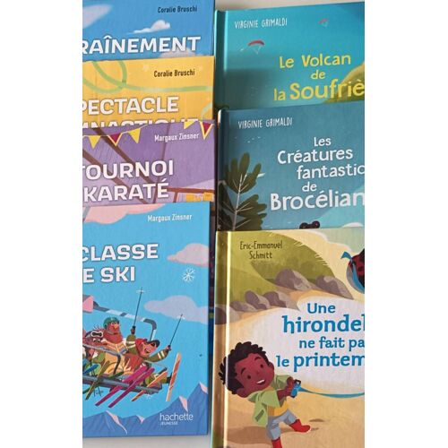 Lot De7 Livre Neufs Pour Enfants De Virginie Grimaldi .: La Classe De Ski, Le Tournoi De Karaté. Le Spectacle De Gymnastique, L'Entraînement De Football. Une Hirondelle Ne Fait Pas Le Printemps ..