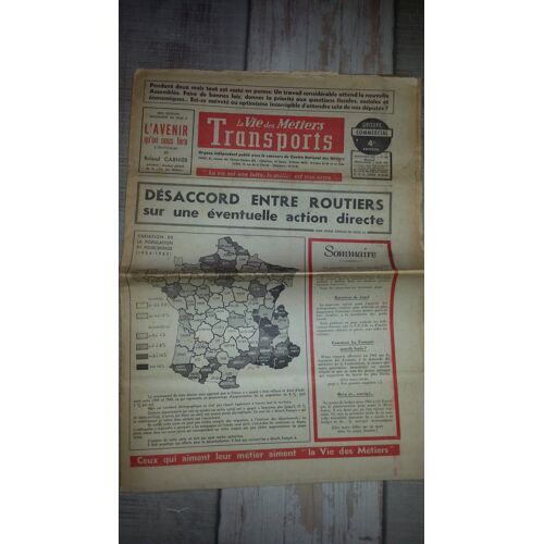 La Vie Des Métiers Transports N°201 De 1962 Désaccord Entre Routiers