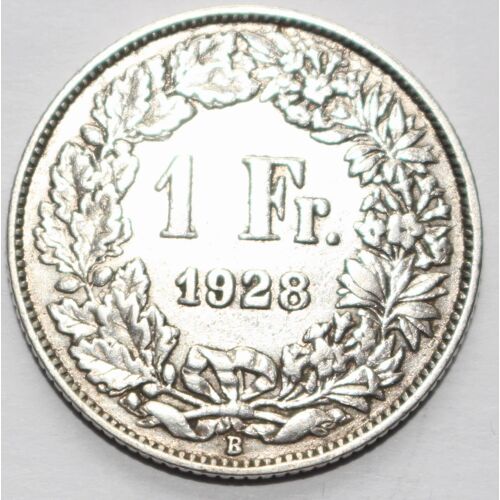 Monnaie Suisse 1928 B 1 Franc 5g Argent