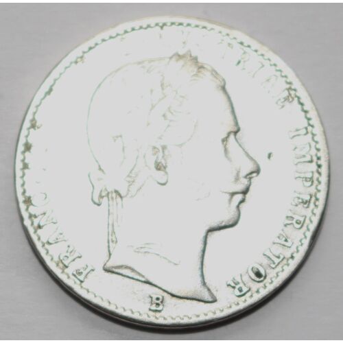 Austria 1/4fl B 1860 Argent Titre.520 Poids 5.34g Diam2.3 Ttb