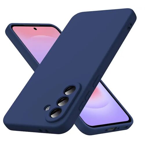 Coque pour Samsung Galaxy A37 5G - housse etui silicone gel fine + film ecran - BLEU FONCE