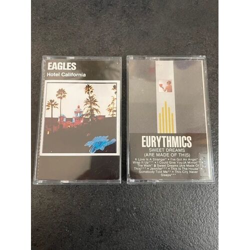 Lot 2 Cassettes Audio K7 Originales : Eagles & Eurythmics (Années 80)