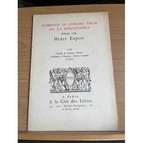 Sermisy Peletier Heurteur Gardane Duos Partition Cité Des Livres Expert