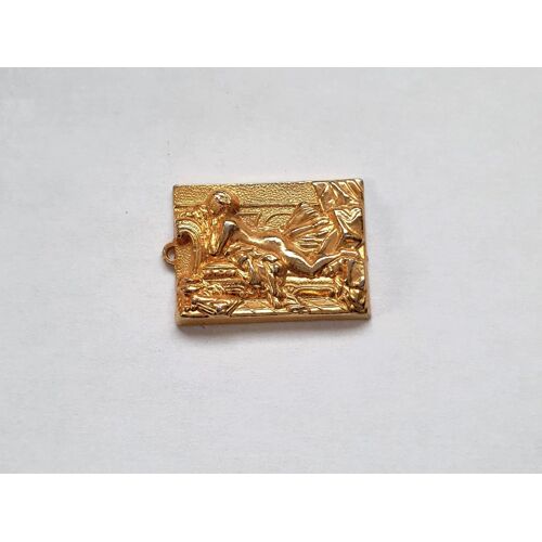 1993 Fève Plate Dorée 3d Chefs D'oeuvre Art Tableau Pendentif L'odalisque Blonde F. Bouchet 1752