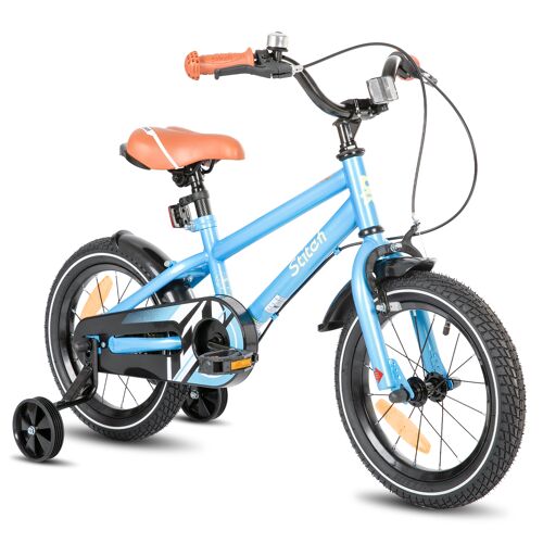 Stitch Vélo Enfant 16 Pouces Pour Garçons Et Filles De 4 À 7 Ans, Bicyclette Avec Roulettes Stabilisatrices, Bleu