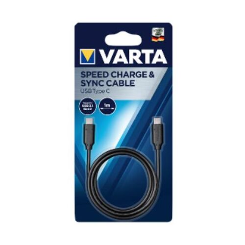 Varta 57947 câble USB USB 3.2 Gen 2 (3.1 Gen 2) 1 m USB C Noir
