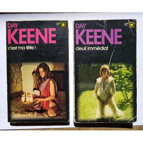 Lot De Deux Livres De Day Keene : Deuil Immédiat Et C'Est Ma Fête En Carré Noir Gallimard