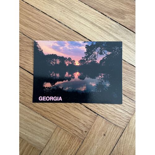 Carte Postale Georgia, Coucher De Soleil Sur Un Lac. Pine Mountain 