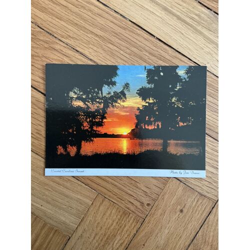 Carte Postale Coucher Du Soleil Sur La Côte De Caroline Du Nord. Photo Par Jim Doane.
