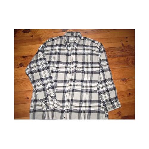 Chemise Manches Longues À Carreaux Noir/Beige Taille 42/44 Henri Duc