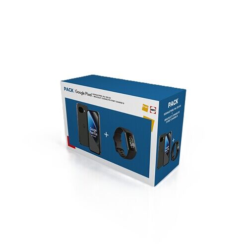 Smartphone Google Pack Pixel 10a 6.3" 5G Double SIM 128 Go Noir volcanique + Bracelet connecté Fitbit Charge 6 Noir