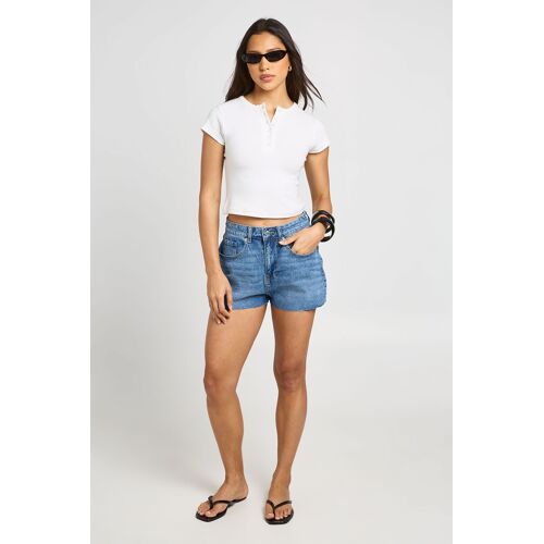 Boohoo Hzz20225-702-20 Short Jeans Femme Bleu - 12