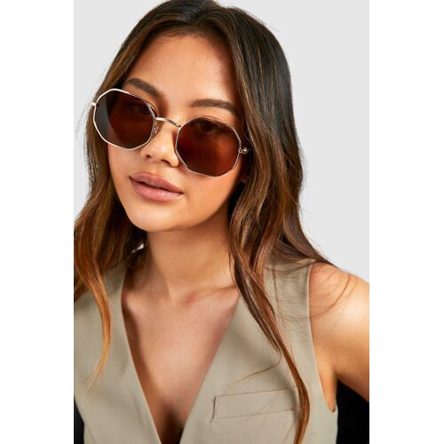 Boohoo Gzz82740-128-35 Lunettes De Soleil Hexagonal