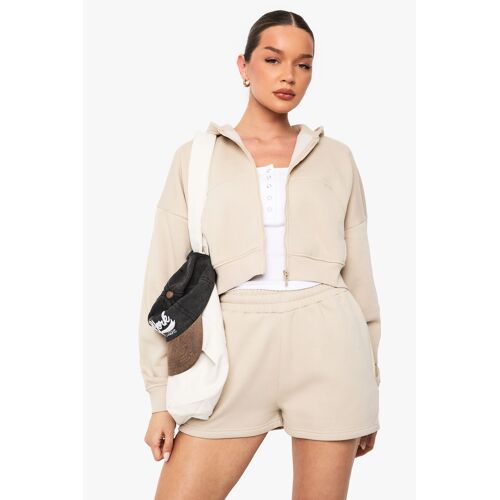 Boohoo Hzz27158-165-56 Short Sweatshorts Femme Beige - M