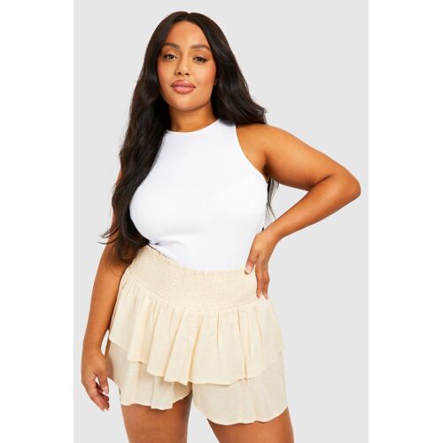 Boohoo Gzz83537-165-266 Short Jupes-Shorts Femme Beige - 28