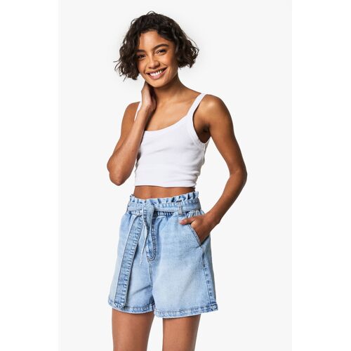 Boohoo Hzz21702-701-24 Short Jeans Femme Bleu Clair - 16
